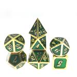 Wear Resistant RPG Dice Set Plating Pink Metal Dice Polyhedral Gilt Green for sale