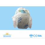 Soft And Super Disposable Baby Nappies , Comfortable Plastic Backed Baby Diapers for sale
