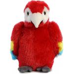Polyester Fiber Stuffing Bright Red Macaw Plush Toy for sale