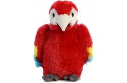 China Polyester Fiber Stuffing Bright Red Macaw Plush Toy supplier