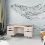 0.5-1.5mm Thickness Study Latest Steel Executive Desk Modern Office Table for sale