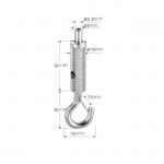 Knurled Hook Grip cable gripper 10x32mm For Aircraft Cable YW86414 for sale