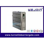 Automatic pedestrian waist high 304 stainless steel flap barrier turnstile gate with RFID card for sale