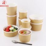 Round Kraft Paper 32oz Eco Takeaway Containers for sale