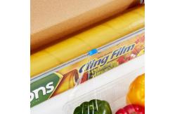 China Antistatic Clear Plastic Wrap Food Grade PVC Compostable Cling Wrap With Cutter supplier