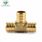 Lightweight 1/2''×1/2X3/4 Brass Reducing Tee Pex Barb Fitting for sale
