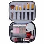 Hot sell cosmetic bag with 2 layer for double zippers