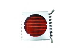 China 7mm Anodizing Copper  Window Flat Finned Tube Heat Exchanger supplier