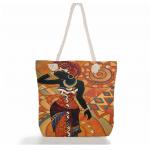 Polyester Canvas Grocery Shopping Bags For Work Travel Beach for sale