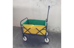China Activities Storage Portable 4 Wheels Folding Beach Wagon With Adjustable Handle supplier