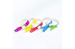 China Custom Logo Disposable Id PVC/Vinyl Wristband With Tabs For Events supplier