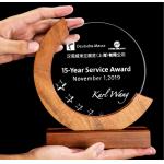 Individualized Custom Resin Trophies Crystal And Solid Wood Combination Trophy for sale