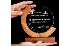 China Individualized Custom Resin Trophies Crystal And Solid Wood Combination Trophy supplier