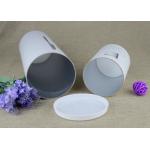 White Cardboard Paper Tube Packaging Plastic Strech Lid Manual Work