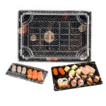 Recyclable Plastic Sushi Takeaway Containers With Clear Lid for sale