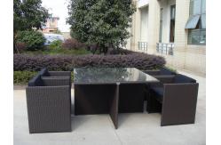 China 5pcs rattan cube sets outdoor wicker sofa set with square table supplier