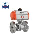 ASME API Standard Pneumatic Actuator Stainless Steel CF8 CF8M Flanged Ball Valve for sale