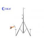 Stainless Steel 2.8m 3.8m Height Tripod Antenna Pole Portable for sale