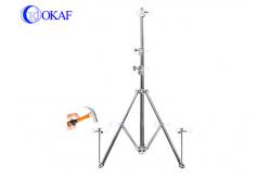 China Stainless Steel 2.8m 3.8m Height Tripod Antenna Pole Portable supplier