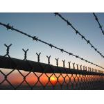 8ft 9 Gauge Diamond Chain Link Fencing Galvanized Steel 220g/m2 Zinc for sale