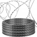 Stainless Steel Concertina Crossed Flat Warp BTO-22 Razor Barbed Wire Fence for Airport Fence for sale