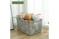 China 46*35cm 3 Tier Washing Basket White Plastic Laundry Hamper Home Use supplier