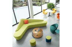 China V Shaped Office Lounge Sofa 800Hmm Comfortable Fabric For Office Room supplier