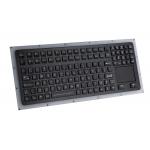 IP67 Balck Dynamic Waterproof Ruggedized Keyboard with Touchpad for Industrial Military Application