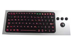 China 86 Keys IP68 Waterproof Silicone Industrial Keyboard With Trackball Sealed Keyboard supplier