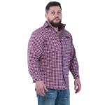 Plaid Twill 7.5oz Fire Resistant Welding Shirts Yarn Dyed Two Pocket Snap