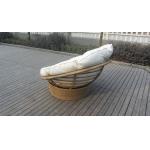 Home Garden Wicker Lazy Chair With Powder Coated Aluminium Frame