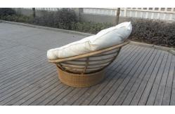 China Home Garden Wicker Lazy Chair With Powder Coated Aluminium Frame supplier