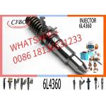 Common rail injector fuel injecto 6L4357 6L4355 6L4360 0R-8338 4P9076 4P9077 7C4148 for 3512A 3512/3516/3508 for sale