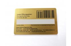 China Eco Custom Printed PVC Cards With Silkscreen Gold Metallic Finish Serial Number Signature supplier
