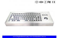 China Desktop 86 Keys Stainless Steel Keyboard With Trackball FCC Brushed supplier
