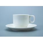 SGS White Stackable Ceramic Mug Cup With Handle