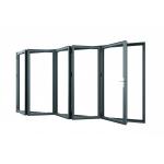High Energy Efficiency Aluminum Folding Door Powder Coating and Weather Resistance for sale
