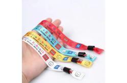 China Customization Logo Polyester Woven Cloth Wristbands Concert Promotion Events Gift Adjustable Length Wristbands supplier