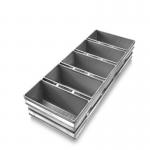                  Rk Bakeware China Manufacturer-4 Strap Glazed Aluminized Steel Pullman Loaf Pan/ Tank Loaf Pan/Vienna Loaf Pan              for sale