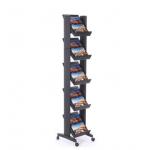 Adjustable Shelves Floor Standing Magazine Rack Easy To Move Various Color for sale