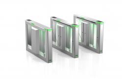 China DC 24V Flap Barrier Turnstile with ID/IC Card Reader Speed Turnstiles Gate supplier