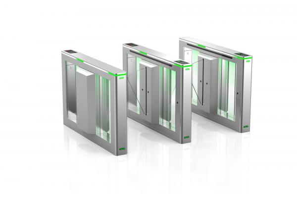 DC 24V Flap Barrier Turnstile with ID/IC Card Reader Speed Turnstiles Gate