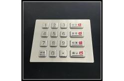 China Stainless Steel Metal Numeric Keypad Waterproof For Self Service / Car Washing Machine supplier