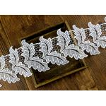 Leaf Guipure Polyester Lace Trim With Water Soluble Reach L4 High Color Fastness for sale