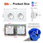 White Black Grey Smart Socket Vioce Support 16A 3500W Smart Life Socket