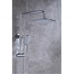 Chrome Shower Set With Thermostatic Mixer , Thermostatic Rain Fall Shower System