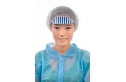 China Food Processing Nonwoven Bouffant Head Cover With Peak supplier