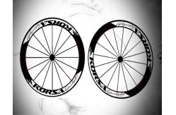 China Water Transfer Printing Bicycle Wheel Decals Customized Size / Shape supplier