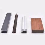 Wood Grain Extruded Aluminum Door Profiles Casement Door Profile Slim Frame for sale