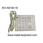 Dustproof USB Port Industrial Stainless Steel Keypad Metal With 16 Flat Keys for sale